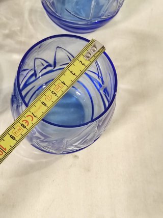 Set servizio 6 bicchieri blu da acqua