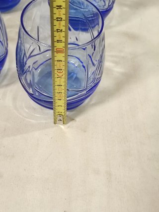 Set servizio 6 bicchieri blu da acqua