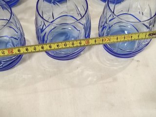 Set servizio 6 bicchieri blu da acqua