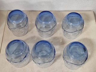 Set servizio 6 bicchieri blu da acqua