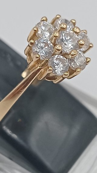 Anillo Flor de oro 18k, 3,10gr, Ref. O-403.