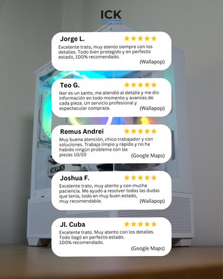 CUSTOM PC GAMING WHITE 1TB DE ALMACENAMIENTO