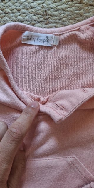 Conjunto jogging niña Tull y Pompon salmon