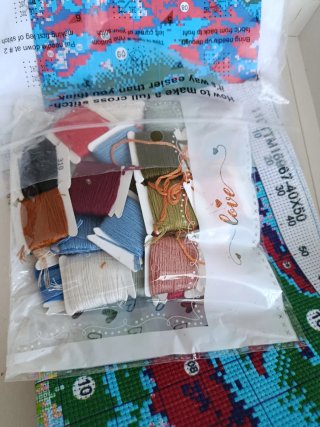 Kit Punto de Cruz Impreso, Nuevo.