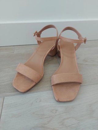 Sandalias Parfois Beige Tacón Bloque