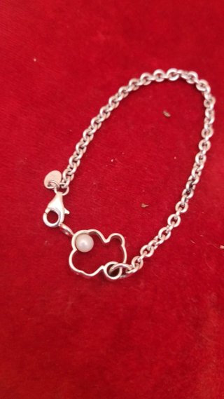 Pulsera Tous Oso Perla Plata