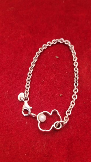Pulsera Tous Oso Perla Plata
