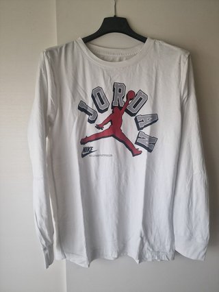 T-shirt Jordan bianca maniche lunghe