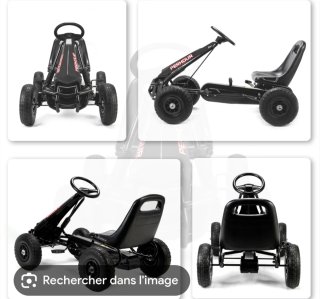 Kart a pedales negro