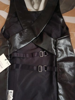 Top polipiel Zara negro