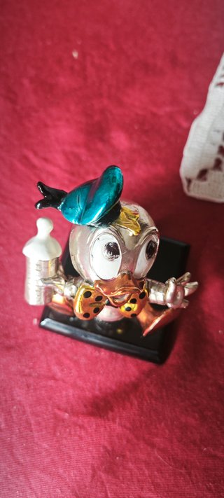 Paperino Baby Argento 925 Statuetta Disney Vintage