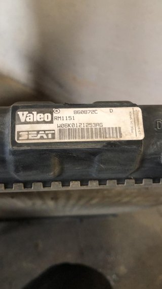 RADIADOR AGUA SEAT IBIZA 1.6 i GASOLINA 1999