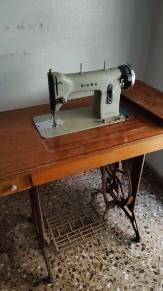 Maquina de coser de máquina de coser de madera y m