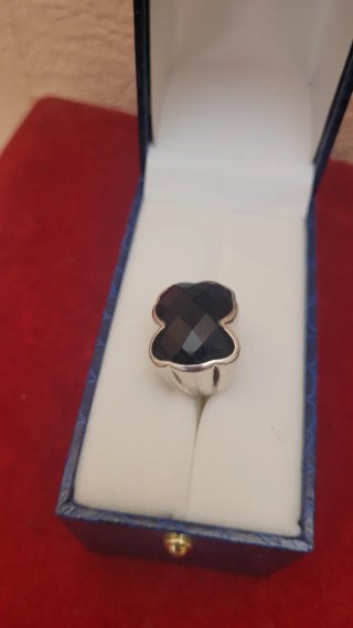 Anillo Corazón Plata Tous Negro