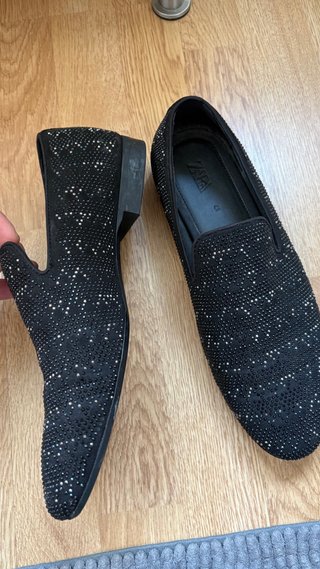 Zapatos Zara Hombre Negro/Plata Talla 41