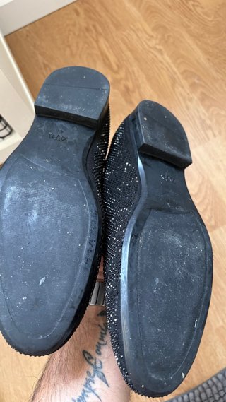 Zapatos Zara Hombre Negro/Plata Talla 41