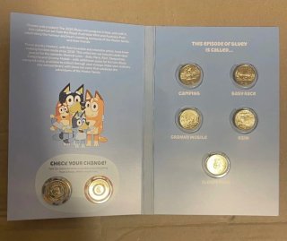 Set 5+2 Set Monedas Bluey 2$ 2026 con Carpeta
