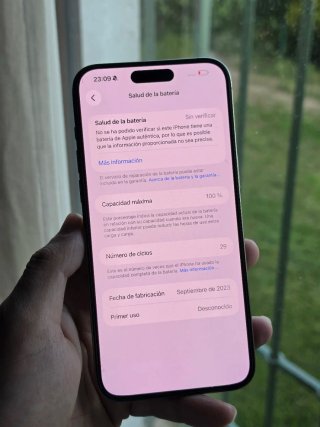 iPhone 15 Pro Max 256GB 100% bateria