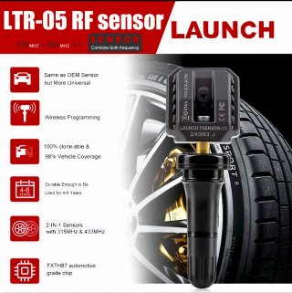 4 Sensores Metal TPMS Launch LTR-05 315/433 MHz