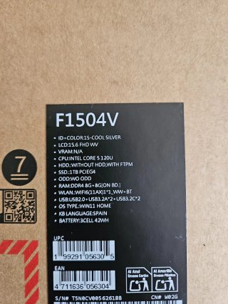 Ordenador ASUS Vivobook Plata