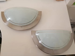 Apliques de pared cristal y metal