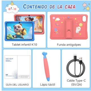 Tablet Infantil Android 15 12GB RAM 64GB ROM