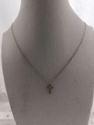 Collar Cruz Dorado con Circonitas