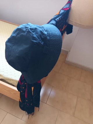 -Estola vintage terciopelo devoré  -Gorro