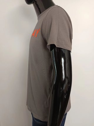 Camiseta Replay Gris Logo Naranja
