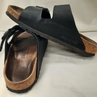 Ciabatte Birkenstock Pelle Nera Tg 37