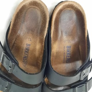 Ciabatte Birkenstock Pelle Nera Tg 37