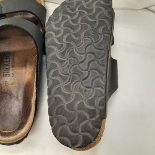 Ciabatte Birkenstock Pelle Nera Tg 37