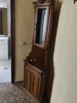 Mueble Esquinero Antiguo Madera y Cristal