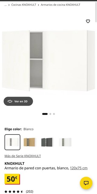 Armario de pared IKEA KNOXHULT blanco