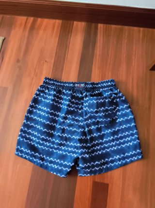 Bañador hombre azul y blanco