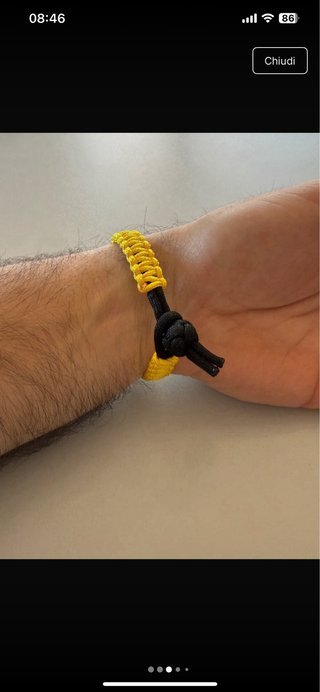 Bracciale Paracord Giallo e Nero