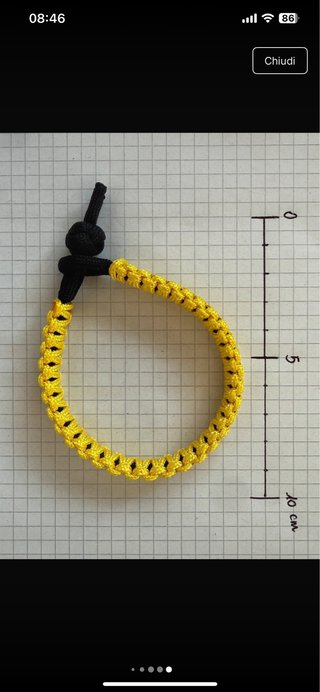 Bracciale Paracord Giallo e Nero