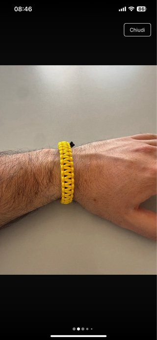 Bracciale Paracord Giallo e Nero