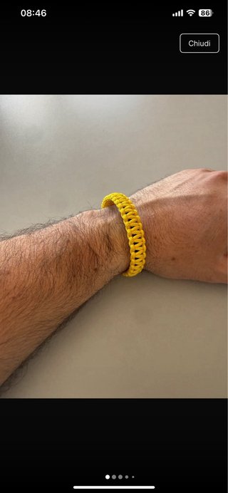 Bracciale Paracord Giallo e Nero