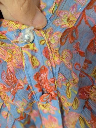 Blusa Zara flores volantes