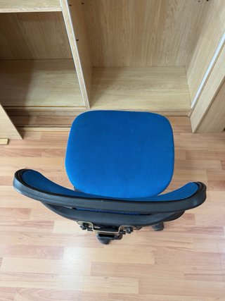 Sedia da scrivania blu e nera