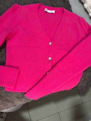Chaqueta Zara Rosa Fucsia Talla M