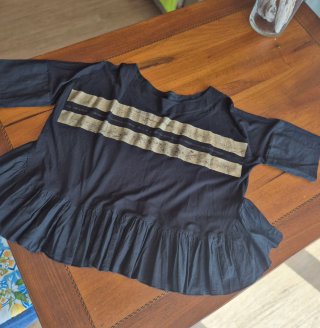 Victoria C. Top Nero Maniche 3/4