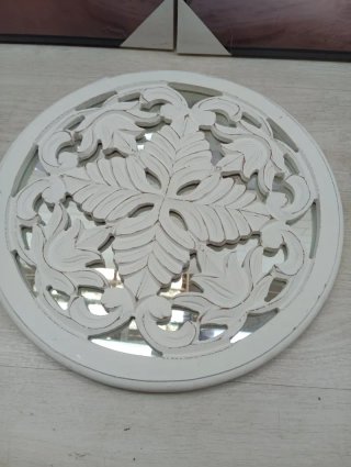 Decoración Pared Flor MDF Espejo