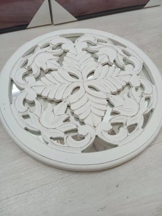 Decoración Pared Flor MDF Espejo