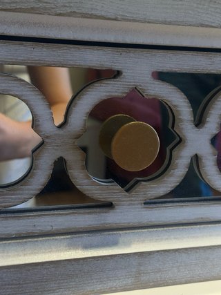 Mesa Consola Entrada Madera y Espejo