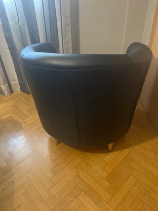 Sofá 1 plaza Ikea cuero negro