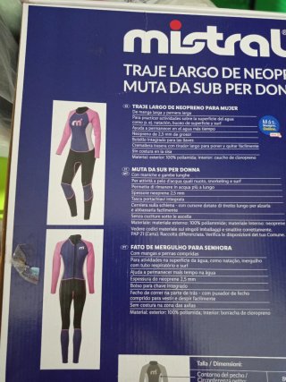 NEOPRENO LARGO MUJER MISTRAL. TALLA M.