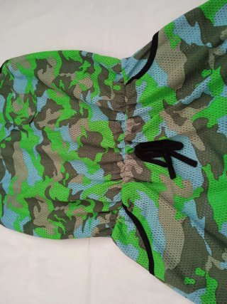 Vestito estivo camouflage donna turchese e verde