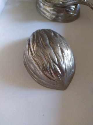Schiaccianoci vintage metallo argentato anni '70
